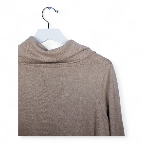 CHICO'S Gold Metallic Cowl Neck Pullover Sweater #4501370374 - Size 1 - M (8) - Picture 4 of 6